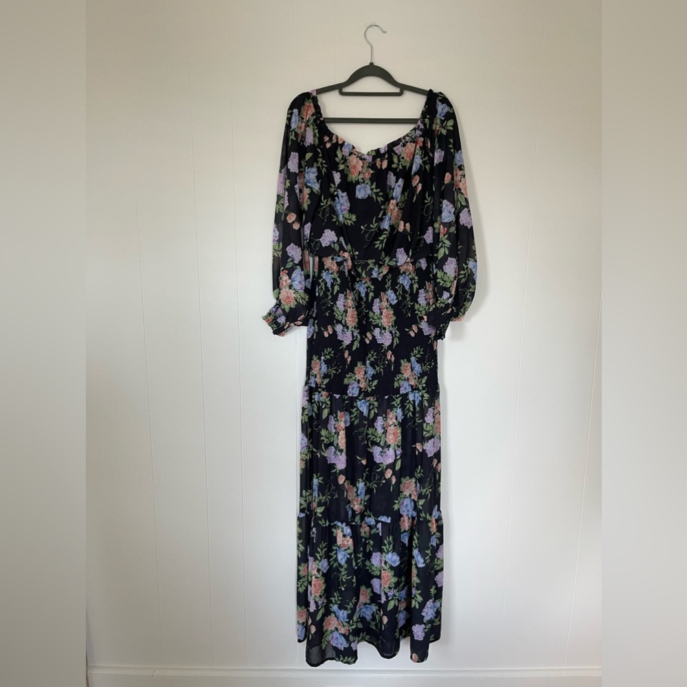 Off the shoulder chiffon dress
